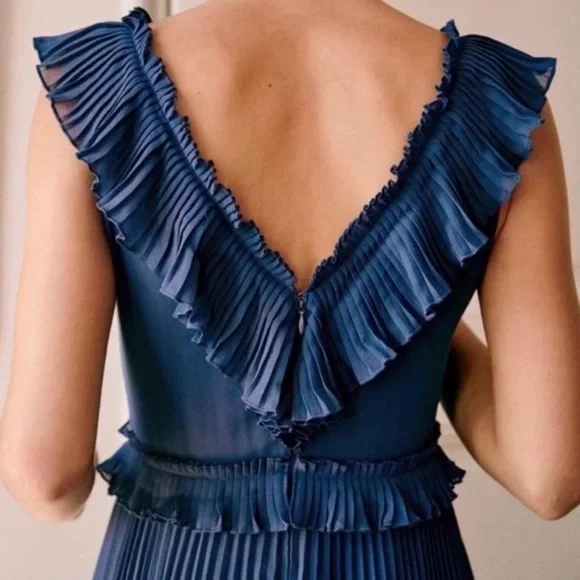 Sezane Rachelle Midi Ruffle Dress - Picture 2 of 9